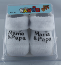 Erstlings-Söckchen „I love Mama & Papa“ in Geschenkbox